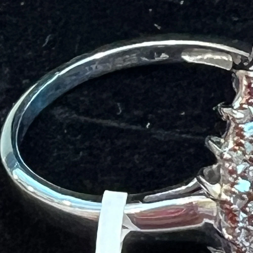 Champagne Diamond Sterling Silver Ring - Picture 6 of 11